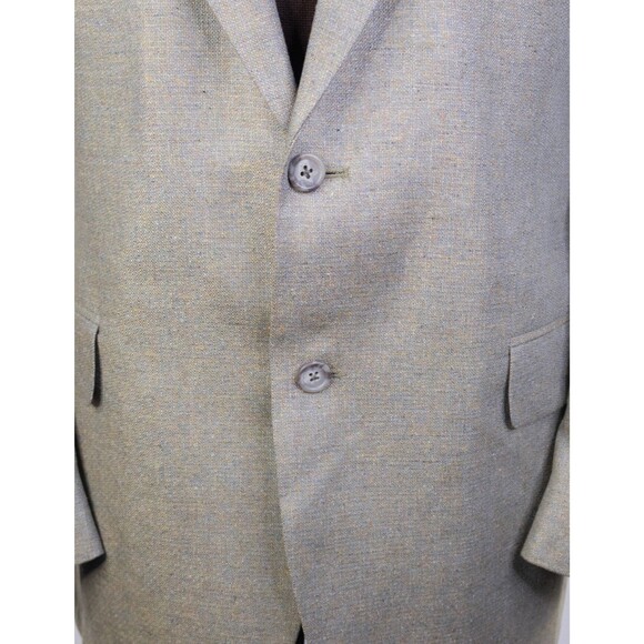Jos. A. Bank  Silk Sport Coat Blazer 43R SILK Pistachio Textured Casual Jacket - Picture 3 of 14